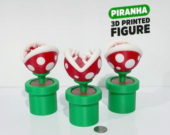 Piranha Plant 3D printed figure - collectible, fan art, arcade & gaming decoration, nostalgia gift