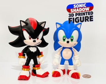 Sonic and Shadow 3D printed figures - collectible, fan art, arcade & gaming decoration, nostalgia gift