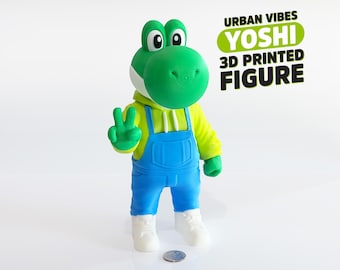 Yoshi Urban Vibes 3D printed figure - collectible, fan art, arcade & gaming decoration, nostalgia gift
