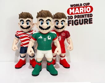 Mario soccer 3D printed figure - collectible, fan art, arcade & gaming decoration, nostalgia gift