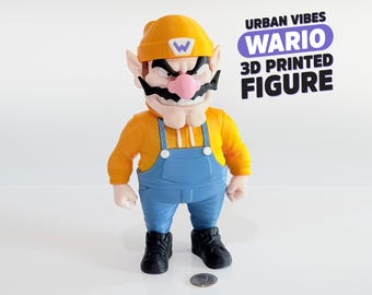 Wario Urban Vibes 3D printed figure - collectible, fan art, arcade & gaming decoration, nostalgia gift