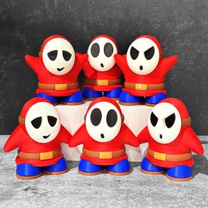 Shy Guy 3D printed figure - collectible, fan art, arcade & gaming decoration, nostalgia gift