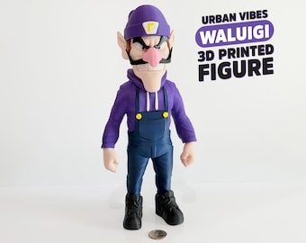 Waluigi Urban Vibes 3D printed figure - collectible, fan art, arcade & gaming decoration, nostalgia gift
