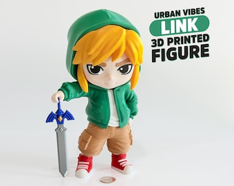 Link Urban Vibes 3D printed figure - collectible, fan art, arcade & gaming decoration, nostalgia gift