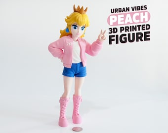 Peach Urban Vibes 3D printed figure - collectible, fan art, arcade & gaming decoration, nostalgia gift