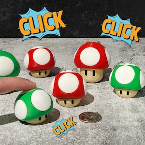 Mushrooms 3D printed clickers - collectible, fan art, mechanical, fidget, clicky, stress relief