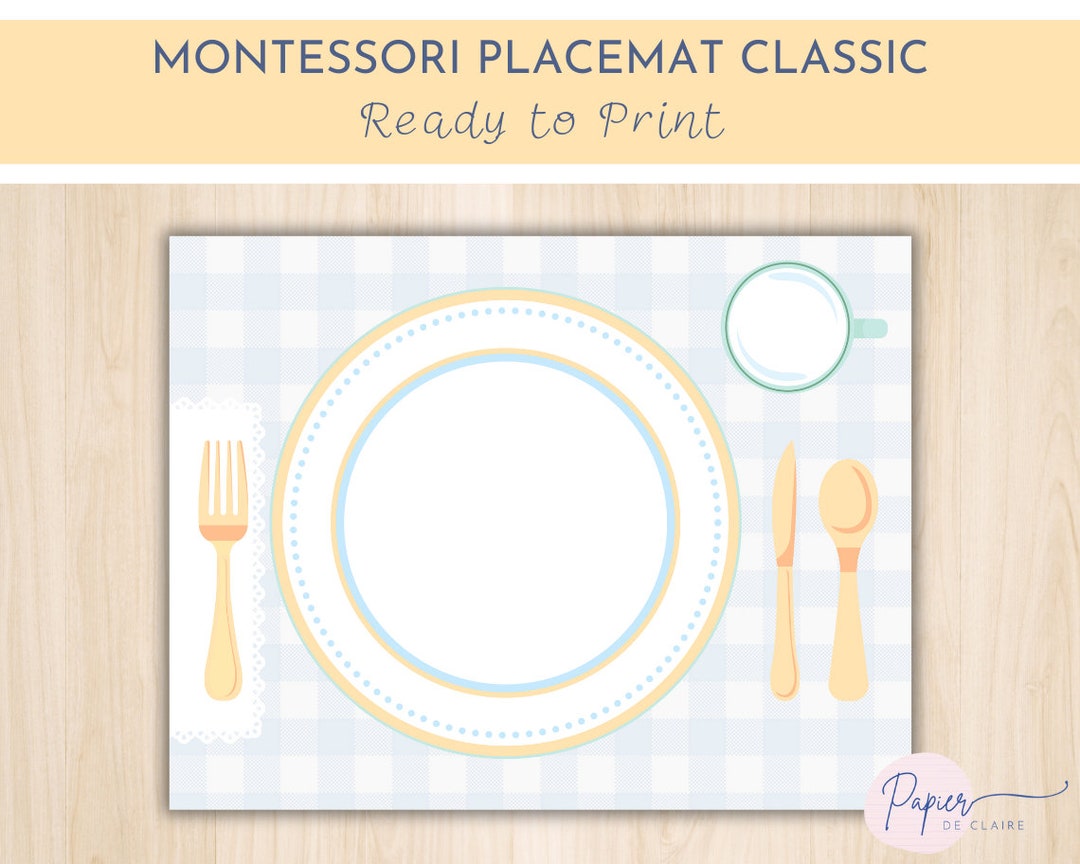 Montessori Kids Printable Placement Classic | Toddler Preschool Table ...