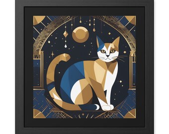 1920s | Art Deco | Calico Cat | Art Print | Framed Poster