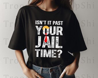 Funny "Isn't It Past Your Jail Time?" Coffee Mug - 11oz Black Ceramic Mug With Humor Saying For Men & Women