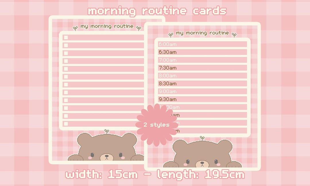 Bear Morning Routine Organisers | Printable | Neurodivergent | Autism ...