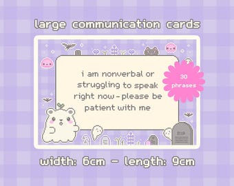 Spooky Cute Printable Communication Cards | Autism, ADHD, Nonverbal Support (PDF)