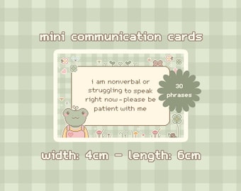 Froggy Neurodivergent Communication Cards for Nonverbal Support (Printable PDF)
