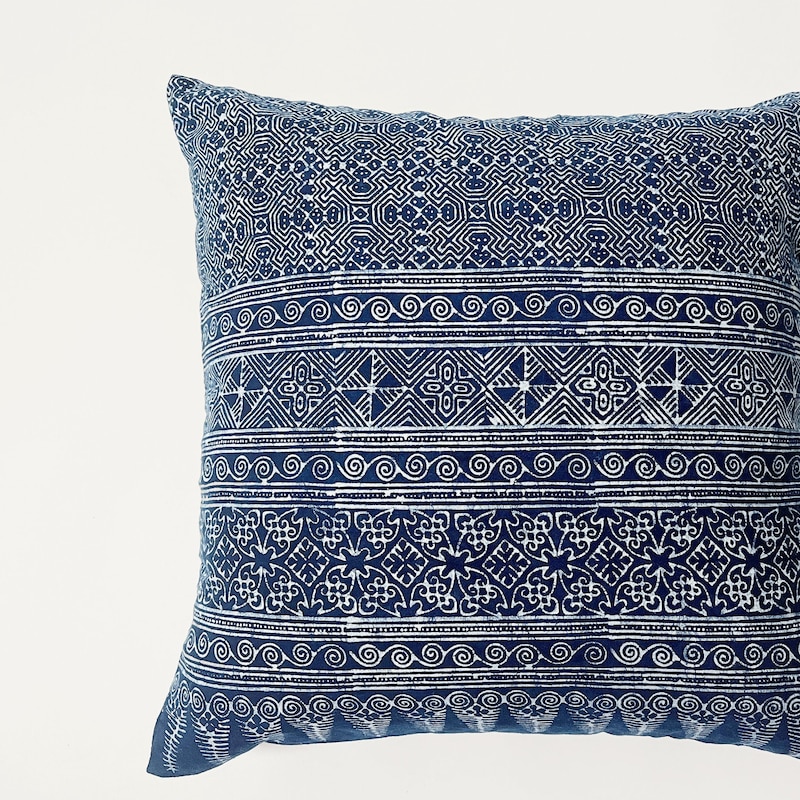 Purple - Cotton Hand Batik Cushion Cover (18 x 18 in) 19