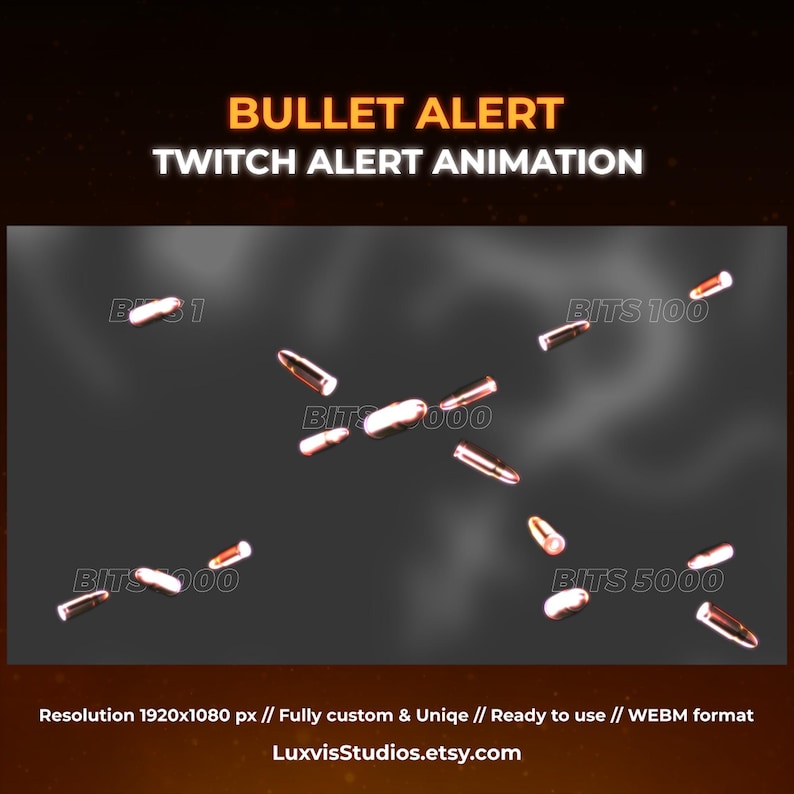 Animated Bullet Twitch Alert | OBS, Streamlabs, Stream Elements ...