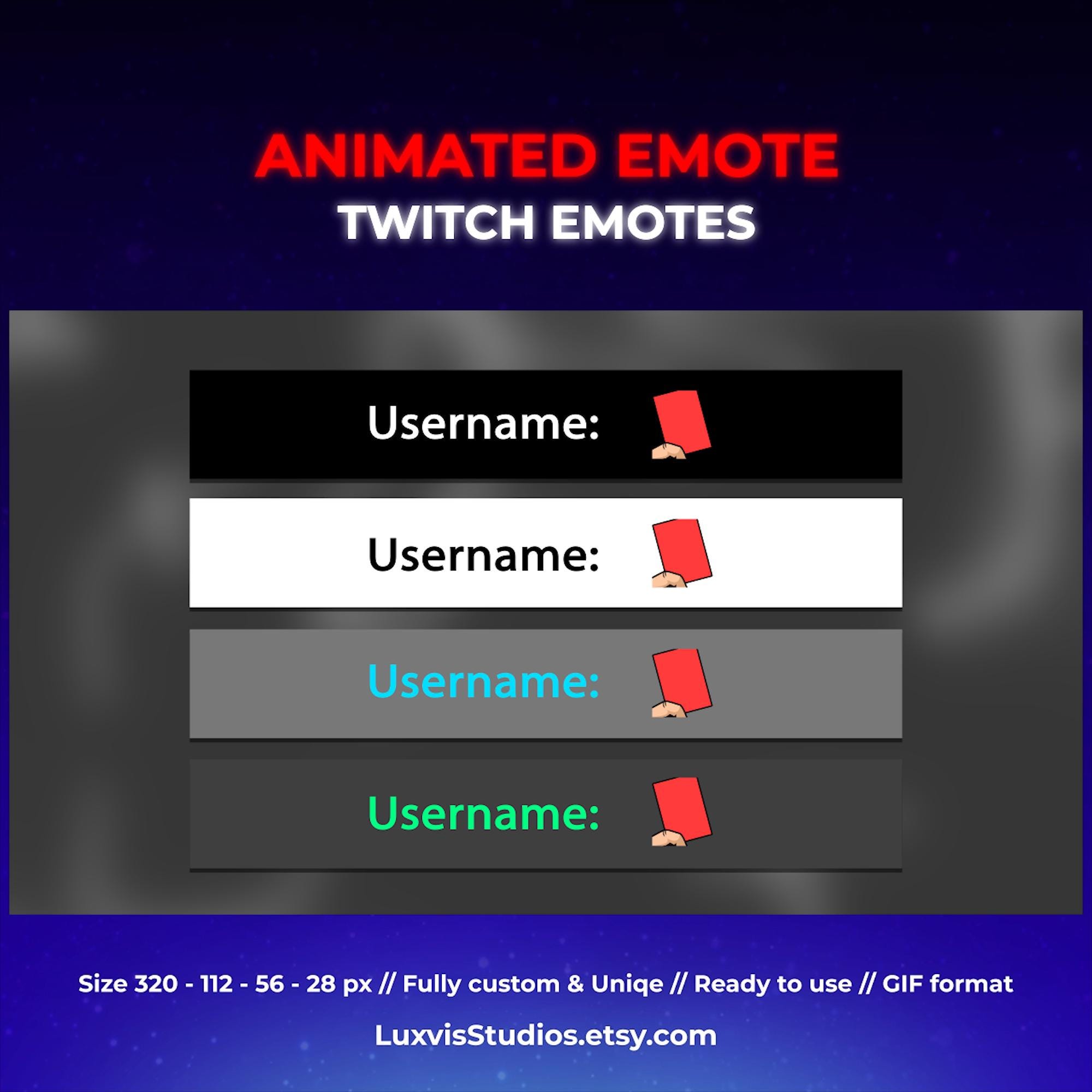 Animated Red,yellow Card Emote: Twitch/kick/discord Emoji (digital ...