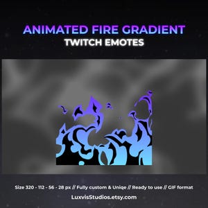 Twitch Gradient Animated Emote | Fire Animated Emotes | Fire Sub Emoji | Twitch Emote