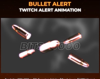 Animated Bullet Twitch Alert | OBS, Streamlabs, Stream Elements (Digital Download)