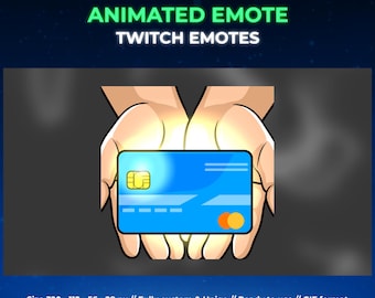 Animated Credit Card Twitch Emotes: Glow Effect Stream Animation