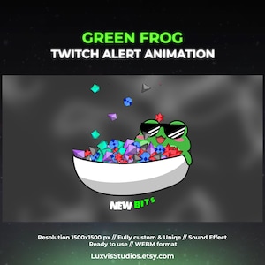 Bits Frog Twitch Alert: Animated Stream Decoration