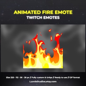 Twitch Animated Emote | Fire Animated Emotes | Fire Sub Emoji | Twitch Emote