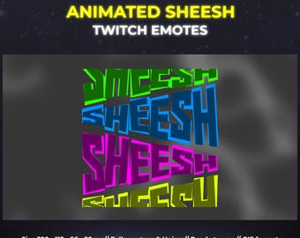Animated sheesh text emote | sheesh emotes | Animated emotes | 2D sheesh Text emotes | Stream Twitchh Animation