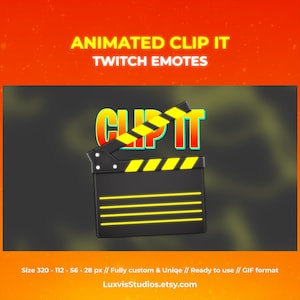 Animated Clip It Emote: Twitch/Discord Stream Animation (Digital Download)