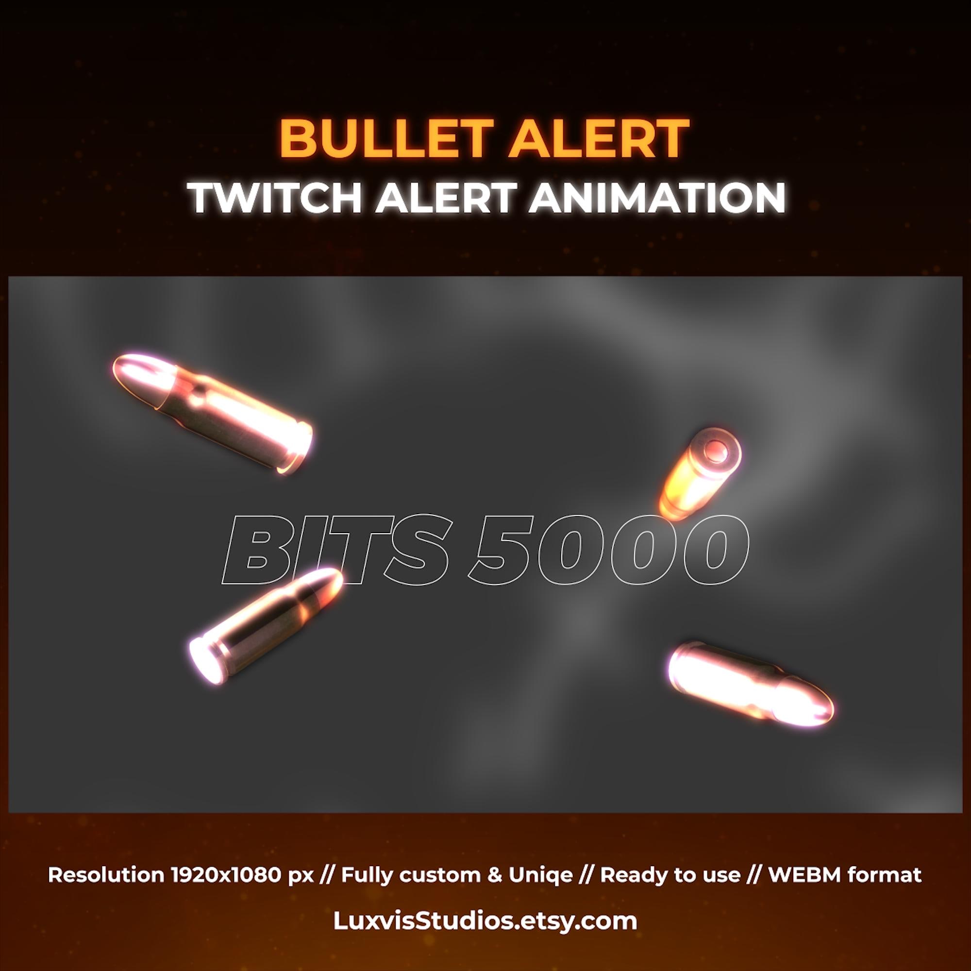 Animated Bullet Twitch Alert | OBS, Streamlabs, Stream Elements ...