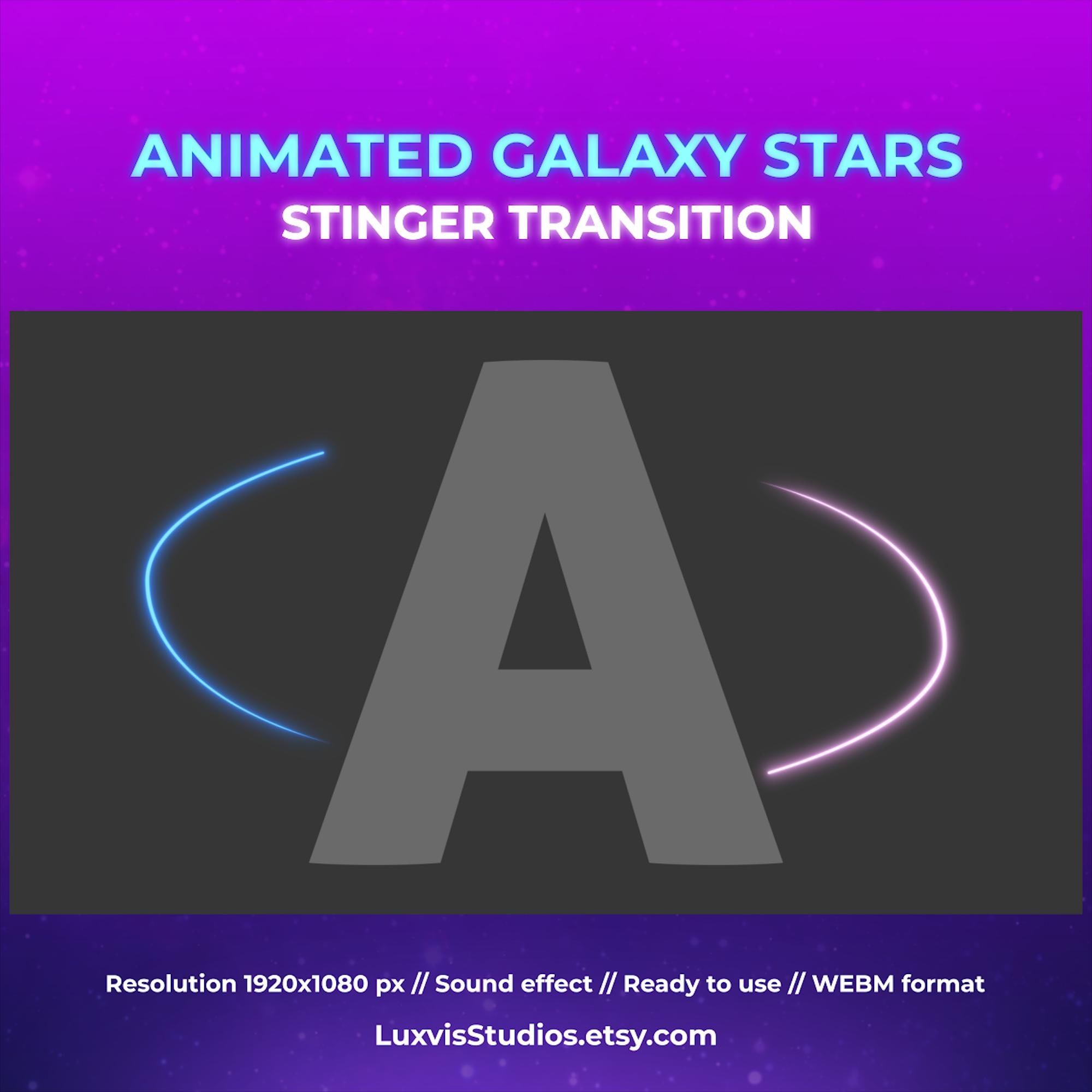 Galaxy Stars Animated Stinger Transition With Color Full Color for ...