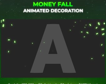 Animated Money Stream Decoration: Looping Vtuber Asset