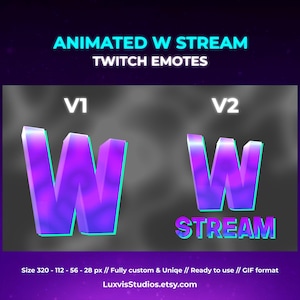 Geanimeerde W-tekstemote: Twitch Stream-animatie