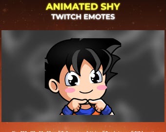 Animated Goku emote | Goku shy emotes | Twitch emotes | Animated emotes | Stream Animation