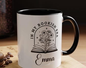 I min bokliga era mugg, läsmugg, blombokmugg, bokälskaremugg, present till bokälskare, bibliotekariepresent, boklig present, läspresent