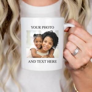 Custom Mug with Photo, Personalized Picture Coffee Cup, Anniversary Mug Gift for Him / Her, Customizable Text and photo Mug