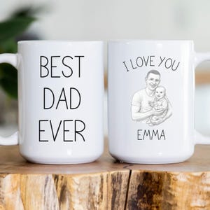 Kids Photo Mug, Father&#39;s Day Gift For Dad, Best Dad Ever Mug, Custom Photo Mug For Dad, Mug With Picture, Daddy Mug Gift, Father&#39;s Day Mug