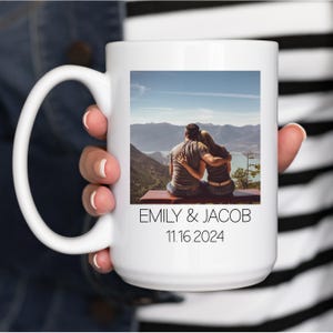 Custom Photo Coffee Mug, Custom Mug with Photo, Photo and Text Custom Mug, Photo Mug Personalized Gift For Her, Photo mug