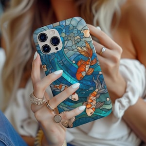 Koi fish case, japanese phone case, fish phone case, koi fish, iphone 15 case, iphone 14 case, iphone 16 pro case
