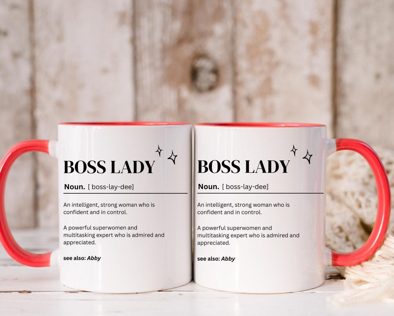 KHTO Tazza In Ceramica Boss Lady Con Marmo E Scritta Oro - 11,5 Oz - Idea Regalo Compleanno E Natale