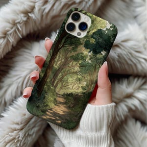 Forest phone case, nature forest phone case, nature lover gift, camping phone case, forest art case, iPhone pro max