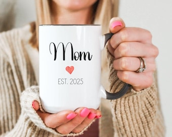 Eerste keer mama en papa-mokken, nieuwe mama est. Koffiemokset, kraamcadeau, zwangerschap onthullen - cadeau aanstaande ouders