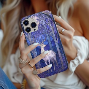 Stained glass nature phone case, faux stained glass, stained glass case, mosaic phone case, stained glass, nature lover gift