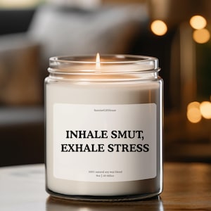Smut Reader Candle, Spicy Book Lover Gift Funny Smut Gift Custom Book Gift She’s Reading Smut Candle Gift For BFF Dark Romance Reader