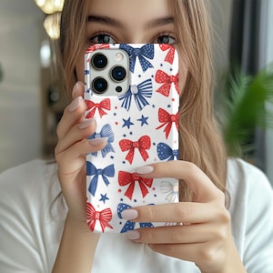 アメリカ国旗ケース、愛国的な携帯ケース iPhone 14 13 12 11 夏用携帯ケース 赤 白 青 ケース クールな携帯ケース