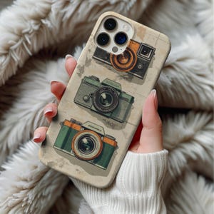 Retro Camera Phone Case, Photographer Gift Vintage Photography Aesthetic Cover Old School Camera iPhone Case