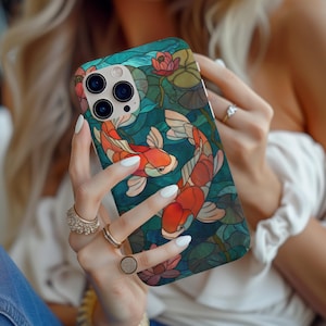 Koi fish case, japanese phone case, fish phone case, koi fish, iphone 15 case, iphone 14 case, iphone 16 pro case