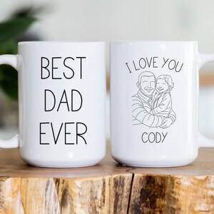 Custom Photo Mug For Dad, Father&#39;s Day Mug, Best Dad Ever Mug, Daddy Mug Gift, Mug With Picture, Father&#39;s Day Gift For Dad, Kids Photo Mug