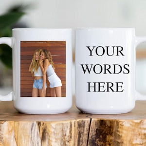 Custom Mug with Photo, Personalized Picture Coffee Cup, Anniversary Mug Gift for Him / Her, Customizable Text and photo Mug