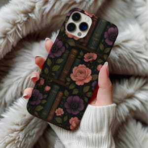 Funda para teléfono Dark Academia Book, funda para iPhone con estética de libro, regalo literario para lectores, funda para iPhone 16, 15, 14 y 13 Pro Max