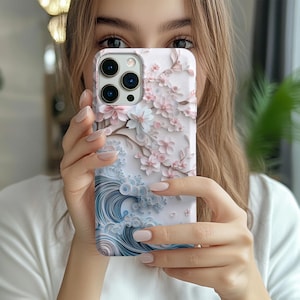 3D Wildblumen Blumen Handyhülle, texturierte botanische ästhetische realistische abstrakte Blume iPhone 12 13 14 15 16