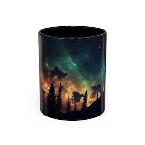 Northern Lights Mug, Aurora Borealis Coffee Mug, Night Sky Mug, Polar Lights, Celestial Drinkware, Arctic Aurora Coffee Mug Gift