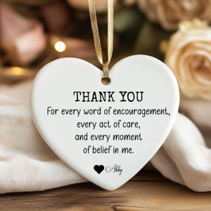 Ornament Keepsake Gift – Personalized Thank You Present for Friend, Mum, Teacher, or Bridesmaid, Meaningful Appreciation Token